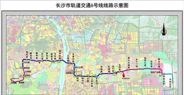 长沙地铁6号线今年全线动工 河西市民可坐地铁直达机场